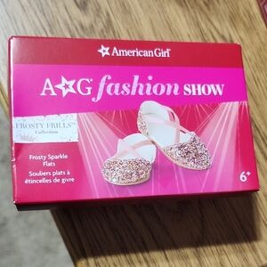 American Girl 18" doll Frosty Sparkle Flats shoes Frosty Frill Collection NEW!